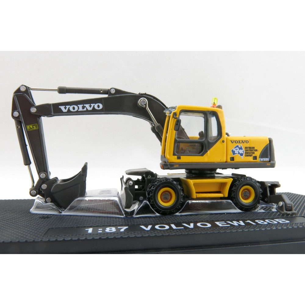Road Ragers - Volvo EW180 B Mobile Wheeled Excavator Australian Constrution & Demolition Company - Scale 1:87