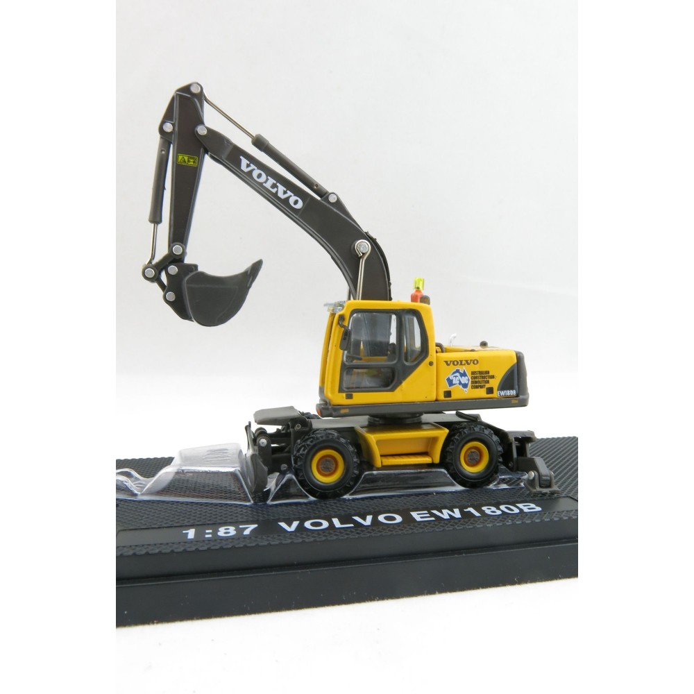 Road Ragers - Volvo EW180 B Mobile Wheeled Excavator Australian Constrution & Demolition Company - Scale 1:87