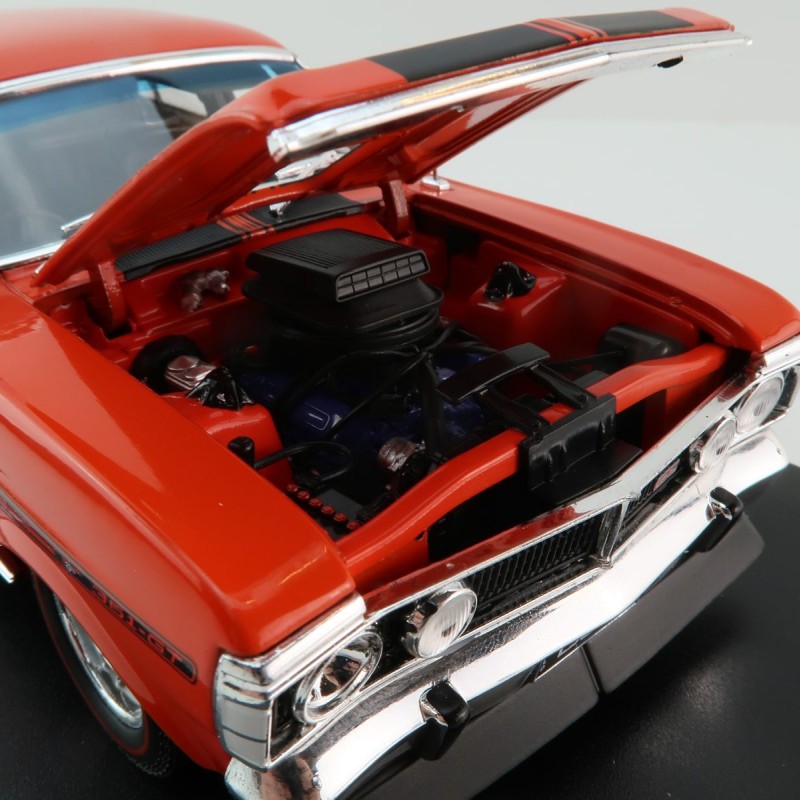 DDA Collectibles DDA24832 - Ford Falcon XY GTHO Phase 3 Sedan Vermillion Fire Black Stripes - Scale 1:24