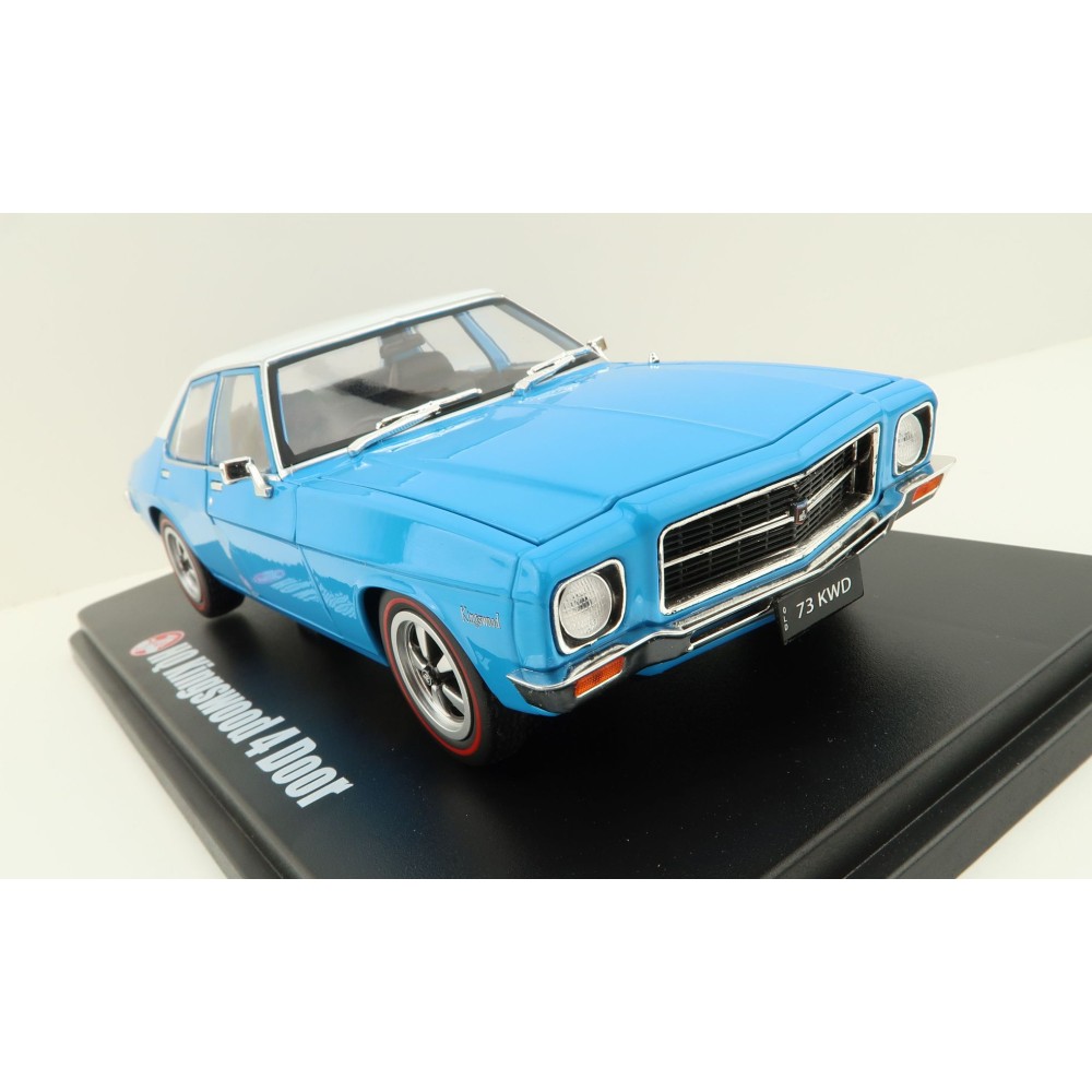 DDA Collectibles DDA311 - 1973 Holden HQ Monaro Kingswood 4 Door Super Blue White Roof - Scale 1:24