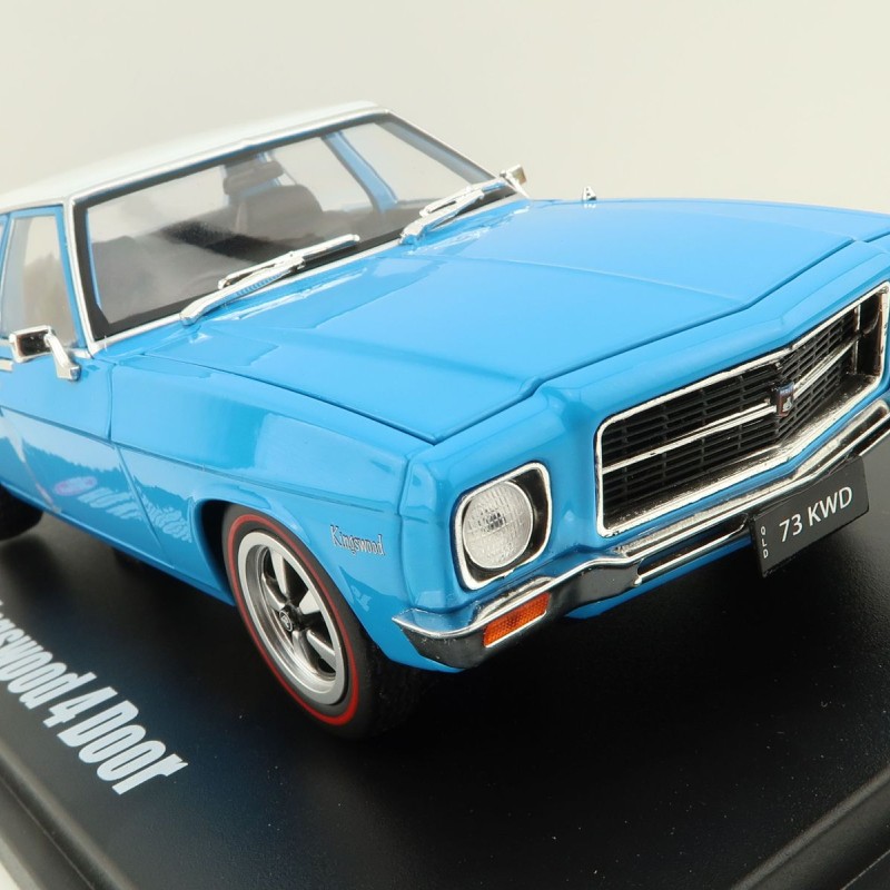 DDA Collectibles DDA311 - 1973 Holden HQ Monaro Kingswood 4 Door Super Blue White Roof - Scale 1:24