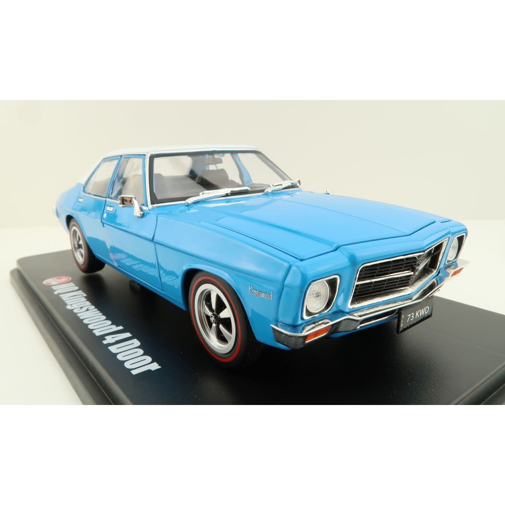 DDA Collectibles DDA311 - 1973 Holden HQ Monaro Kingswood 4 Door Super Blue White Roof - Scale 1:24