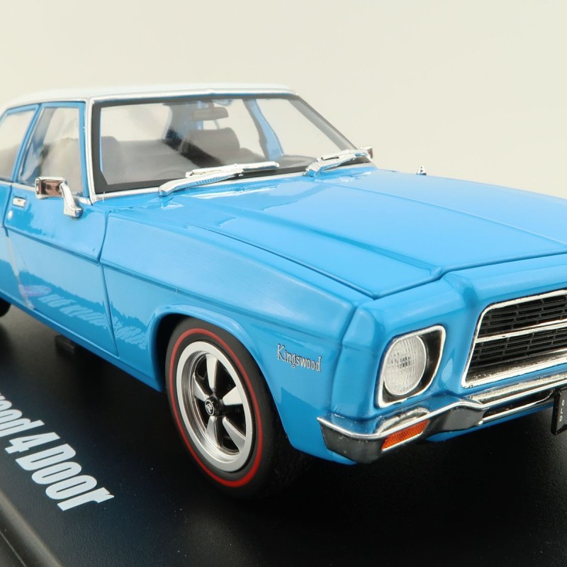 DDA Collectibles DDA311 - 1973 Holden HQ Monaro Kingswood 4 Door Super Blue White Roof - Scale 1:24