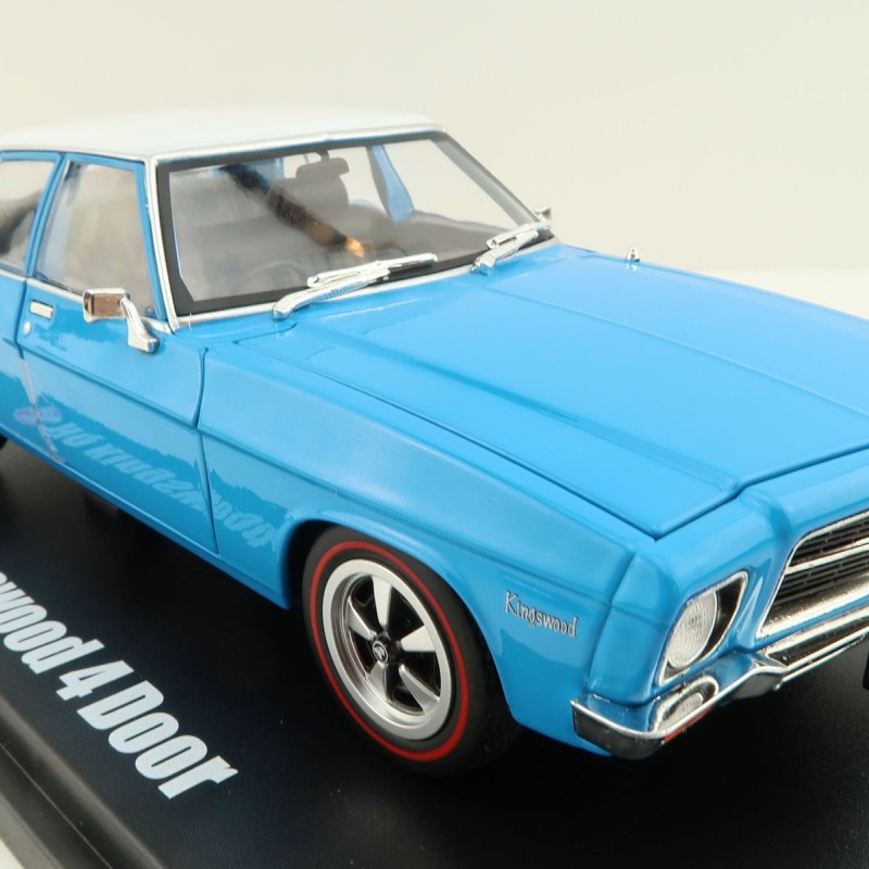 DDA Collectibles DDA311 - 1973 Holden HQ Monaro Kingswood 4 Door Super Blue White Roof - Scale 1:24