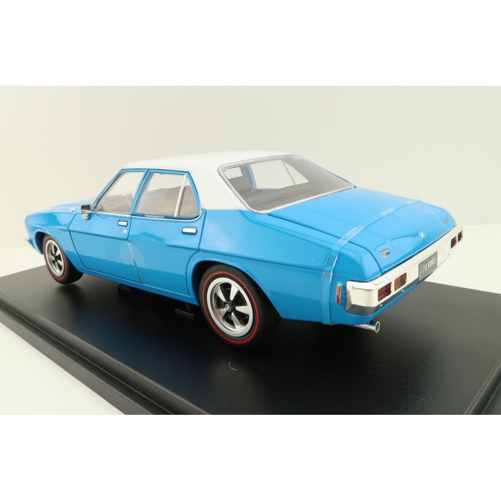 DDA Collectibles DDA311 - 1973 Holden HQ Monaro Kingswood 4 Door Super Blue White Roof - Scale 1:24