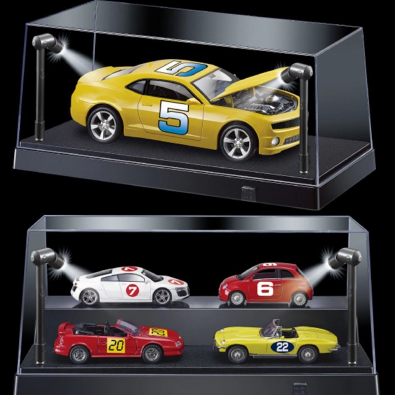 DDA Display Case Box Show Case with LED Light Black Models Scale 1:24 1:32 1:43 1:50 1:64