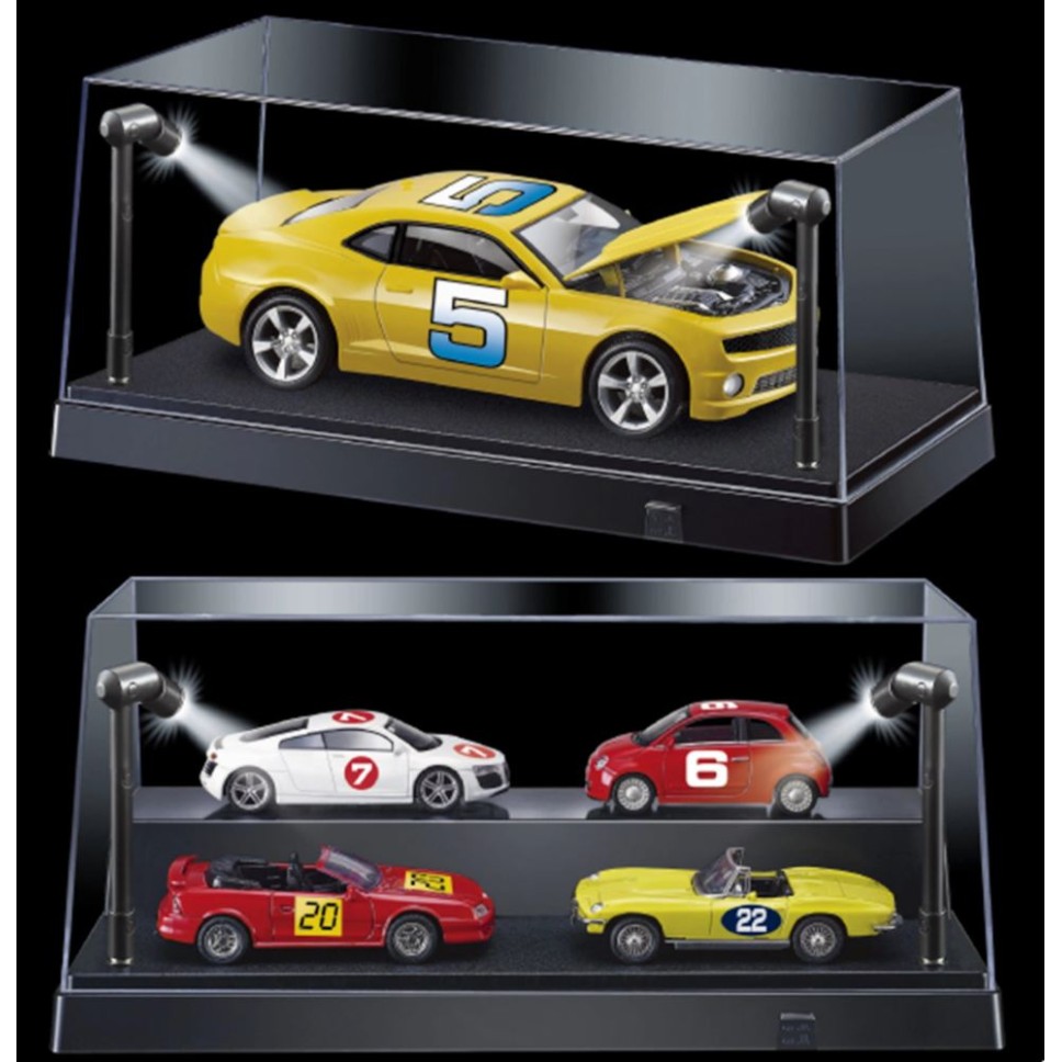 DDA Display Case Box Show Case with LED Light Black Models Scale 1:24 1:32 1:43 1:50 1:64