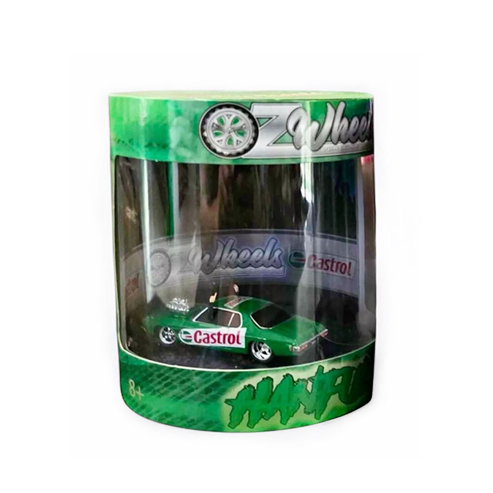 Oz Wheels - Castrol Hanful Skid - Castrol Hanful Monaro Skid in Cylinder Display - 1:64 