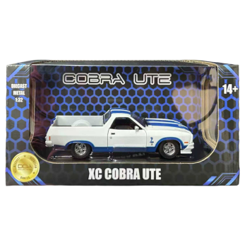 DDA Collectibles DDA32853-1 - Ford Falcon XB Cobra Ute White with Blue Stripes - 1:32