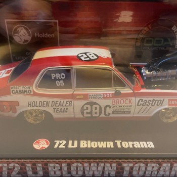 DDA Collectibles DDA608C - 1972 Holden LJ Torana Brock Drag Car No 28C Chase Car - Scale 1:24