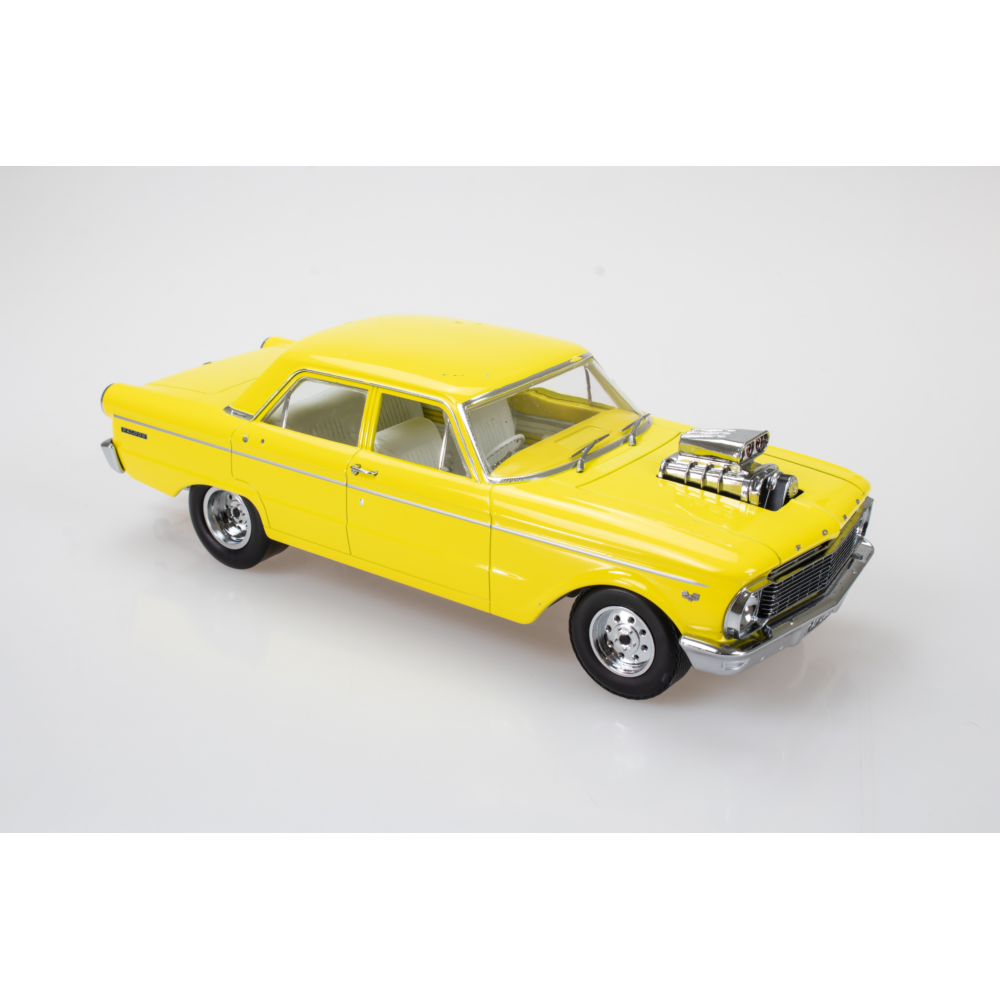 DDA Collectibles DDA004 Ford XP Falcon Sedan - Custom Drag Car Yellow Scale 1:18