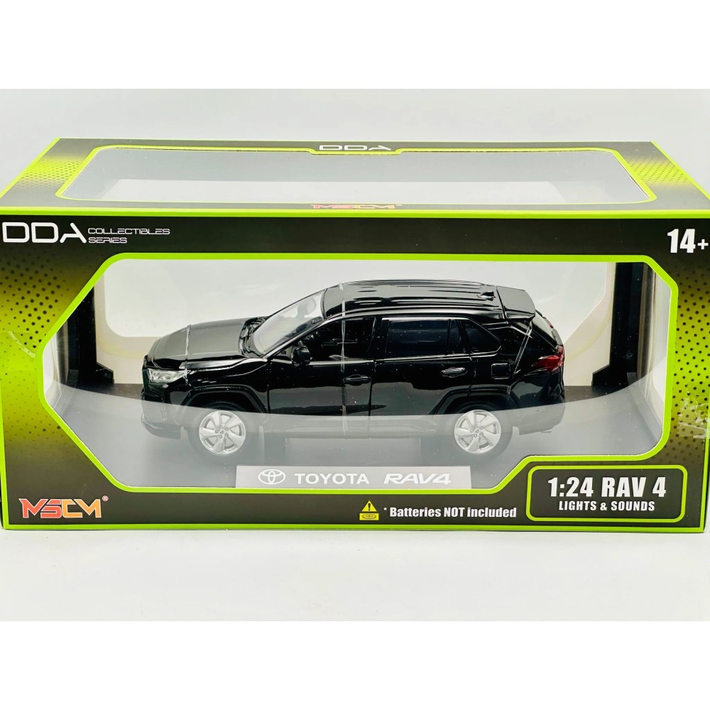 DDA Collectibles DDA124001 - Toyota RAV4 With Lights & Sounds Black - Scale 1:24 