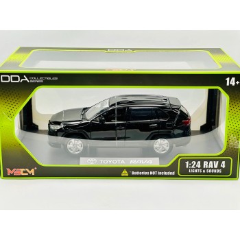 DDA Collectibles DDA124001 - Toyota RAV4 With Lights & Sounds Black - Scale 1:24 