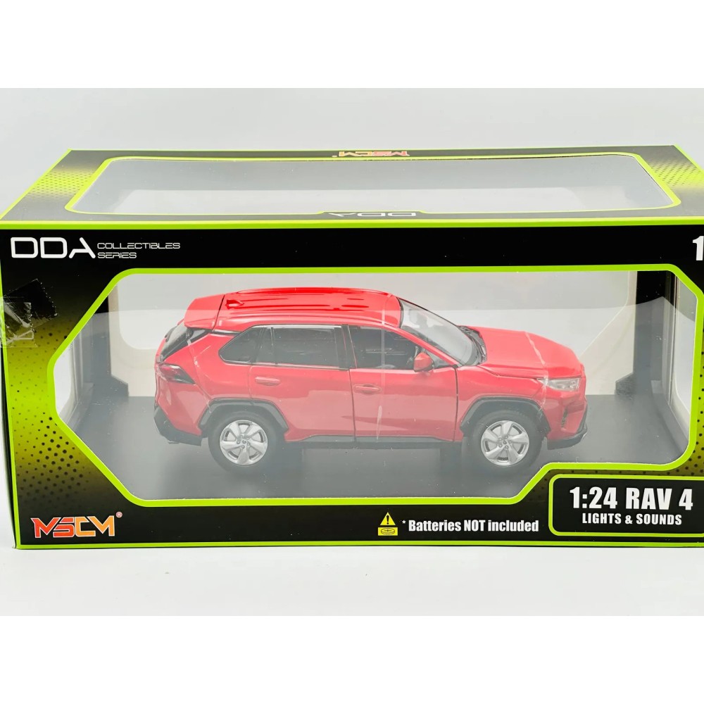 DDA Collectibles DDA124003 - Toyota RAV4 With Lights & Sounds Red - Scale 1:24  
