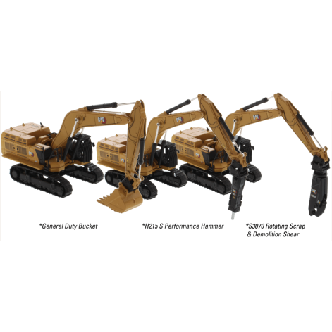 Diecast Masters 85688 - Caterpillar CAT 395 GP Version Hydraulic Excavator with 2x Extra Tools- Scale 1:87
