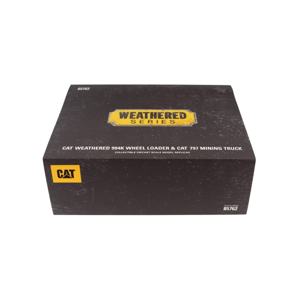 Diecast Masters 85762 - Cat 797 Truck + CAT 994K Loader & Diorama Weathered Series - Scale 1:50