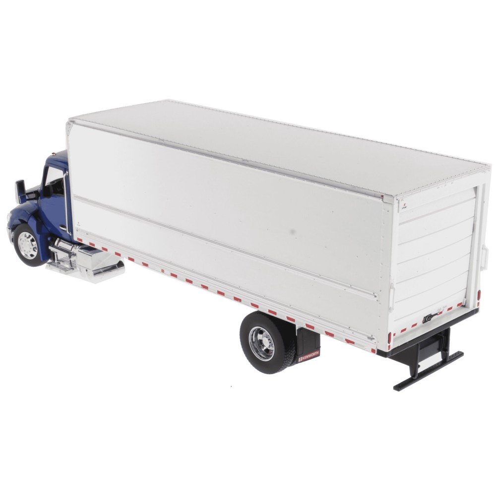 Diecast Masters 71101 - Kenworth T280 with Van Truck Box Body Blue White - Scale 1:32