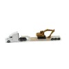 Diecast Masters 84411A - Construction Diecast Semi Lowboy Trailer and Cat Loads Set of 4 2026 - Scale 1:87