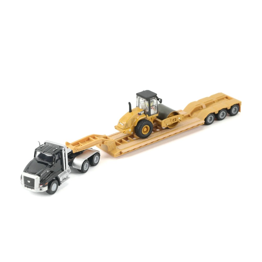 Diecast Masters 84411A - Construction Diecast Semi Lowboy Trailer and Cat Loads Set of 4 2026 - Scale 1:87