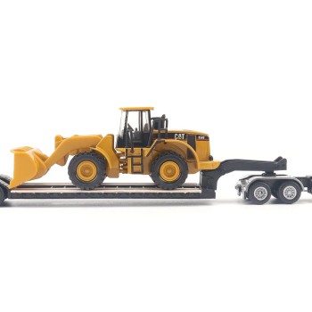 Diecast Masters 84418 - CAT CT681 Day Cab Tractor with Lowboy Trailer and CAT 950G Wheel Loader - Scale 1:87
