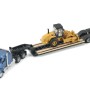 Diecast Masters 84424 - Blue Kenworth T880 Tractor with Lowboy Trailer and Cat Padfoot Roller - Scale 1:87