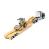 Diecast Masters 84425 - Black Kenworth T880 Tractor with Lowboy Trailer and Cat Roller - Scale 1:87