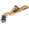 Diecast Masters 84425 - Black Kenworth T880 Tractor with Lowboy Trailer and Cat Roller - Scale 1:87