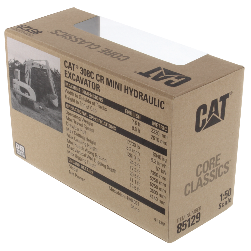 Diecast Masters 85129 C - Cat 1:50 308C CR Hydraulic Excavator Core Classic Edition - Scale 1:50