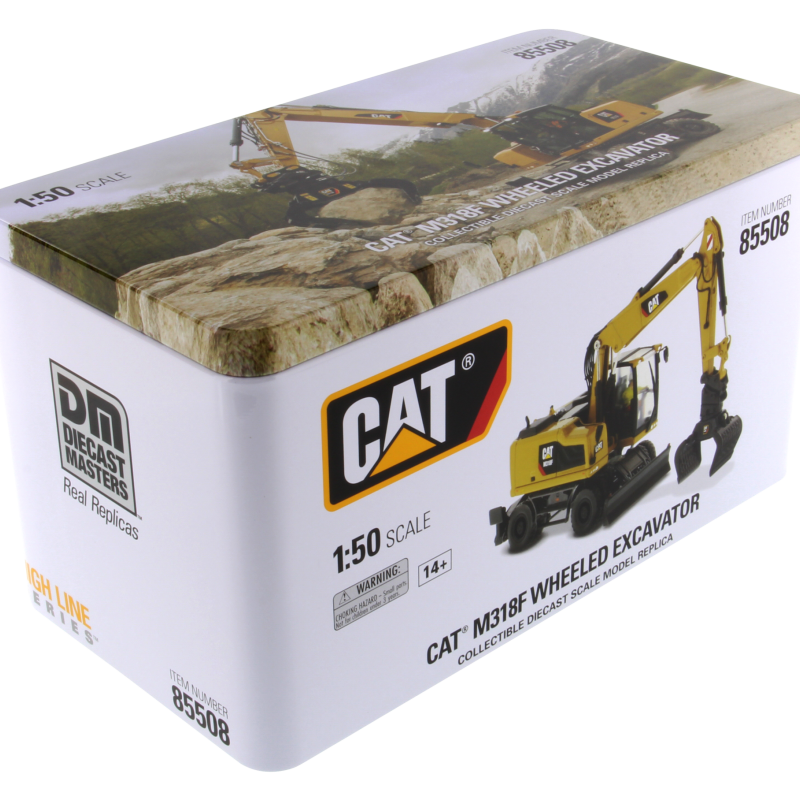 Diecast Masters 85508 - Caterpillar Cat M318F Wheeled Excavator High Line Series - Scale 1:50