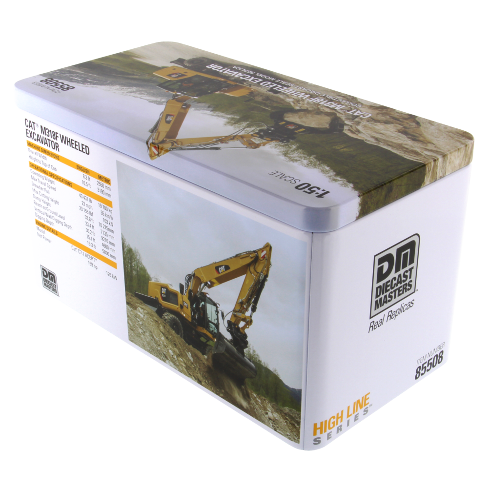 Diecast Masters 85508 - Caterpillar Cat M318F Wheeled Excavator High Line Series - Scale 1:50
