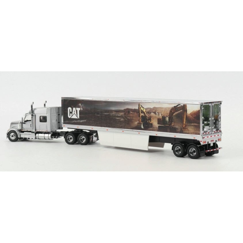 Diecast Masters 85769 - International Lonestar Truck with CAT Mural Trailer New Nov 2025 - Scale 1:50