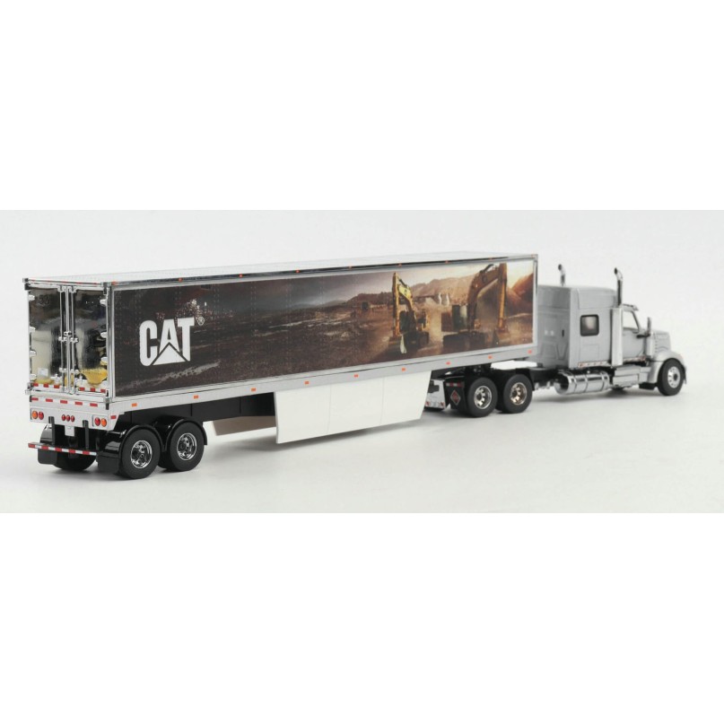 Diecast Masters 85769 - International Lonestar Truck with CAT Mural Trailer New Nov 2025 - Scale 1:50