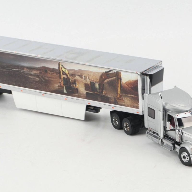 Diecast Masters 85769 - International Lonestar Truck with CAT Mural Trailer New Nov 2025 - Scale 1:50