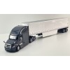 Diecast Masters 71047 - Freightliner Cascadia Truck Black with a White Cargo Trailer - Scale 1:50