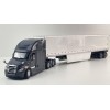 Diecast Masters 71047 - Freightliner Cascadia Truck Black with a White Cargo Trailer - Scale 1:50