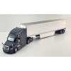 Diecast Masters 71047 - Freightliner Cascadia Truck Black with a White Cargo Trailer - Scale 1:50