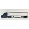 Diecast Masters 71047 - Freightliner Cascadia Truck Black with a White Cargo Trailer - Scale 1:50