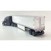 Diecast Masters 71047 - Freightliner Cascadia Truck Black with a White Cargo Trailer - Scale 1:50