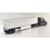 Diecast Masters 71047 - Freightliner Cascadia Truck Black with a White Cargo Trailer - Scale 1:50