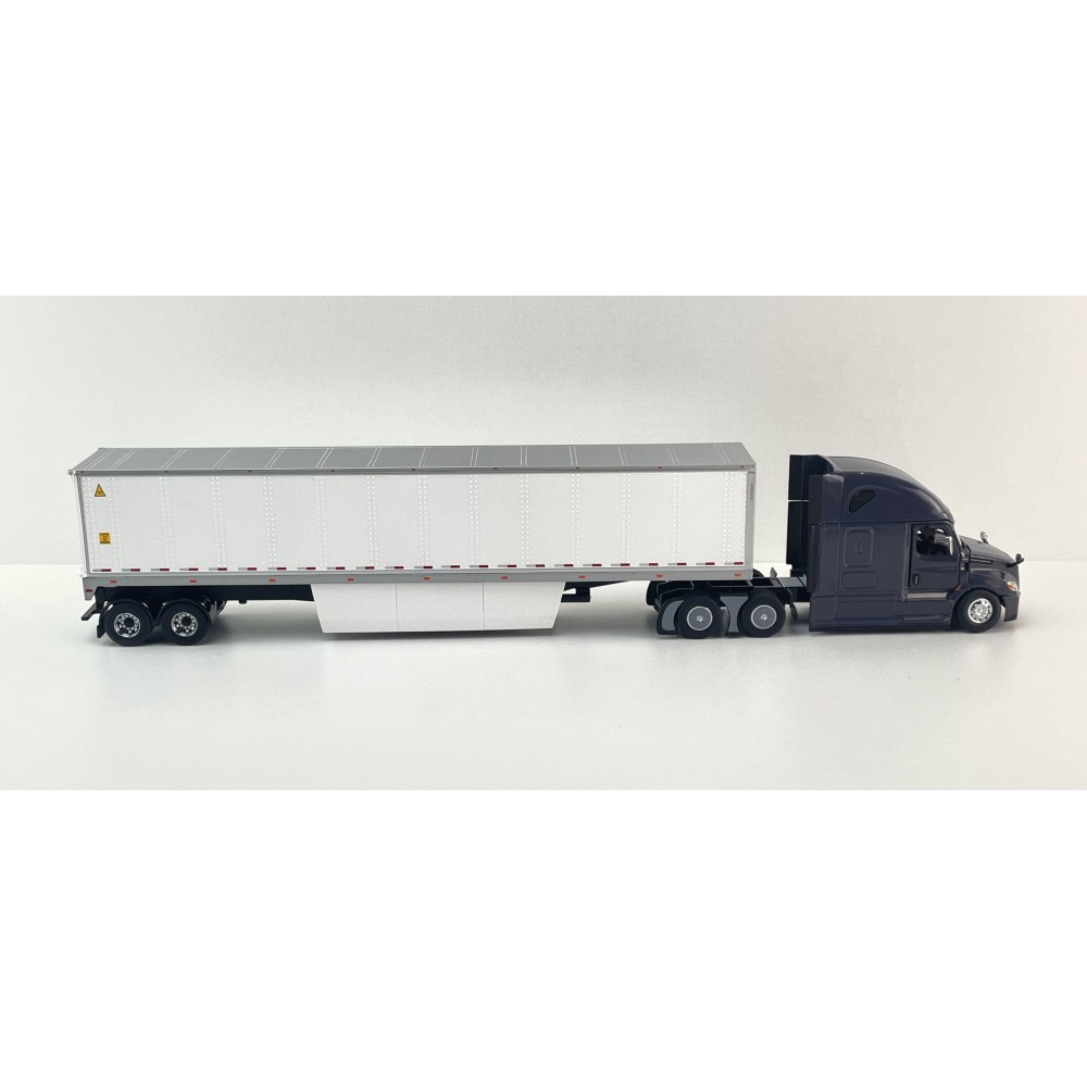 Diecast Masters 71047 - Freightliner Cascadia Truck Black with a White Cargo Trailer - Scale 1:50