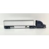 Diecast Masters 71047 - Freightliner Cascadia Truck Black with a White Cargo Trailer - Scale 1:50