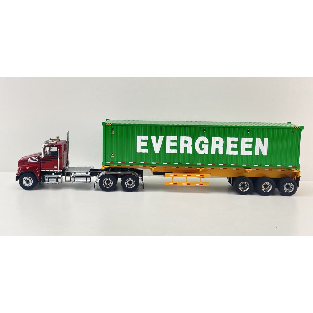 Diecast Masters 71049 - Western Star 4700 Truck with 40 ft Trailer & Evergreen Container - Scale 1:50