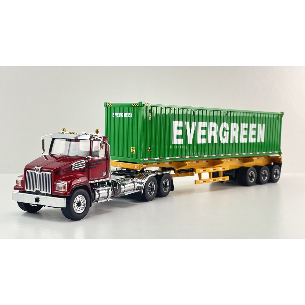 Diecast Masters 71049 - Western Star 4700 Truck with 40 ft Trailer & Evergreen Container - Scale 1:50