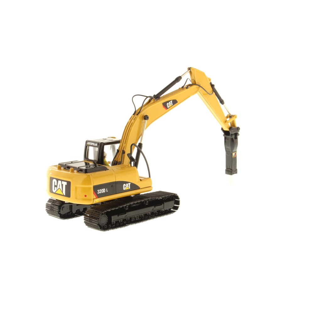 Diecast Masters 85280 C - CAT Caterpillar 320D L Tracked Hydraulic Excavator with Hammer - Scale 1:50