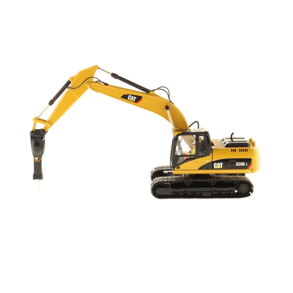 Diecast Masters 85280 C - CAT Caterpillar 320D L Tracked Hydraulic Excavator with Hammer - Scale 1:50