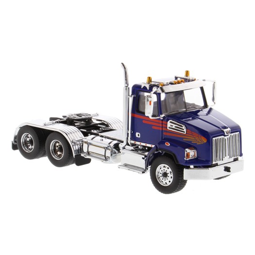 Diecast Masters 71039 - Western Star 4700 SB Tandem Day Cab Blue  - Scale 1:50