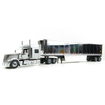 Diecast Masters 71043 - International LoneStar Truck Silver with 53' Chrome Plated Refrigerated Trailer - Scale 1:50