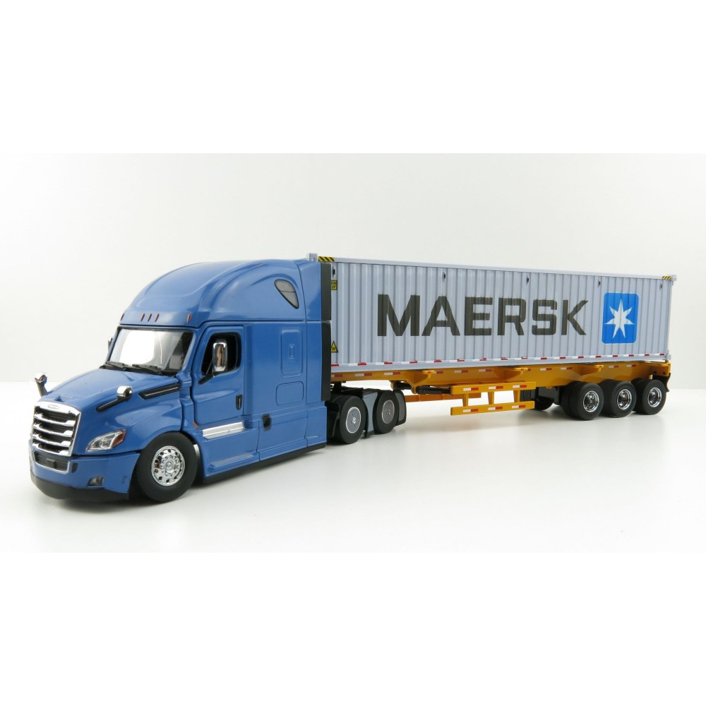 Diecast Masters 71048 - Freightliner New Cascadia Blue with Skel 40ft Sea Container Maersk - Scale 1:50