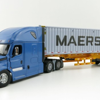 Diecast Masters 71048 - Freightliner New Cascadia Blue with Skel 40ft Sea Container Maersk - Scale 1:50