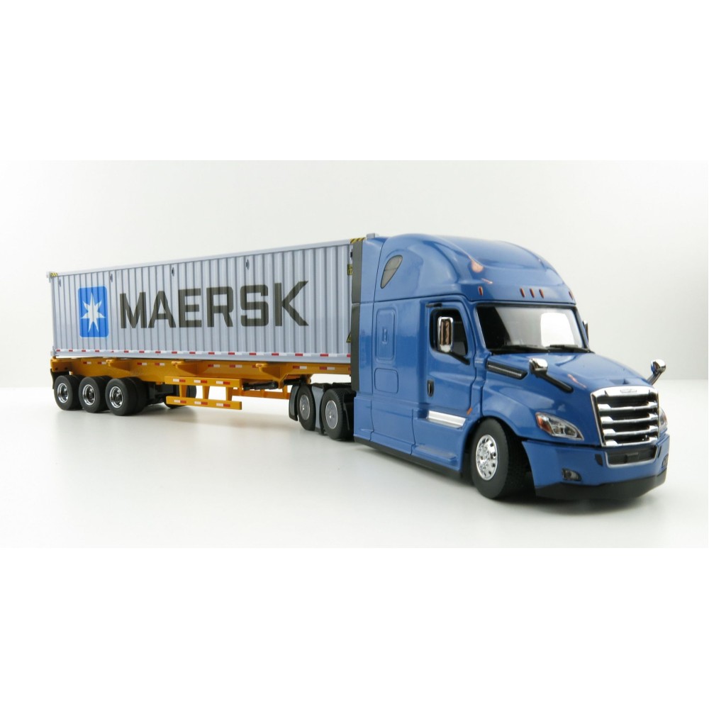 Diecast Masters 71048 - Freightliner New Cascadia Blue with Skel 40ft Sea Container Maersk - Scale 1:50